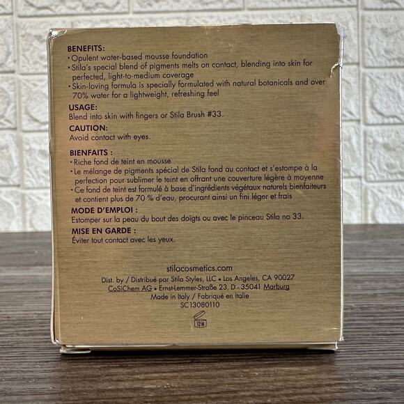 Stila Lingerie Souffle Skin Perfecting Color Water-based Mousse Foundation 30 ml - Picture 3 of 6